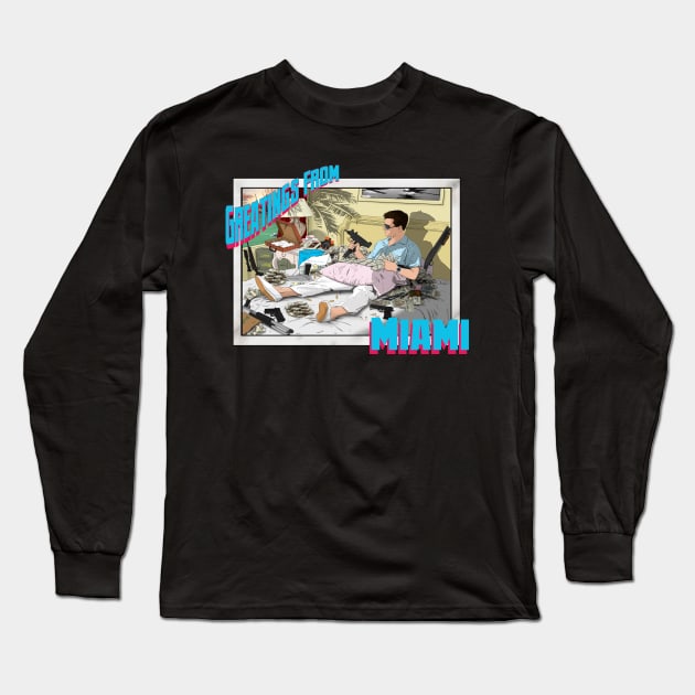 Miami Blues V.II Long Sleeve T-Shirt by Deadpoolinc